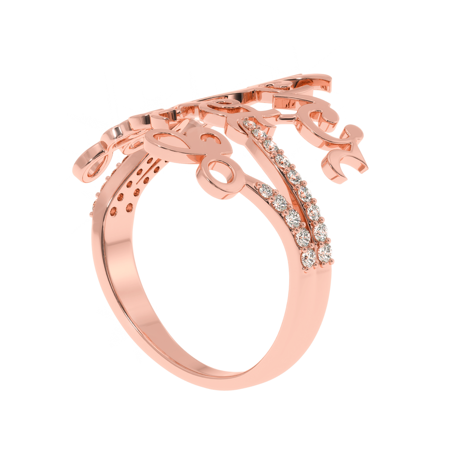 Buy 0.22Ct Unique Personalized Diamond Ring | Solitairekart